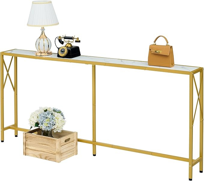 Console Table, 68.5" Narrow Sofa Table, Behind Couch Table, Entryway Table, Industrial Sofa Table... | Amazon (US)
