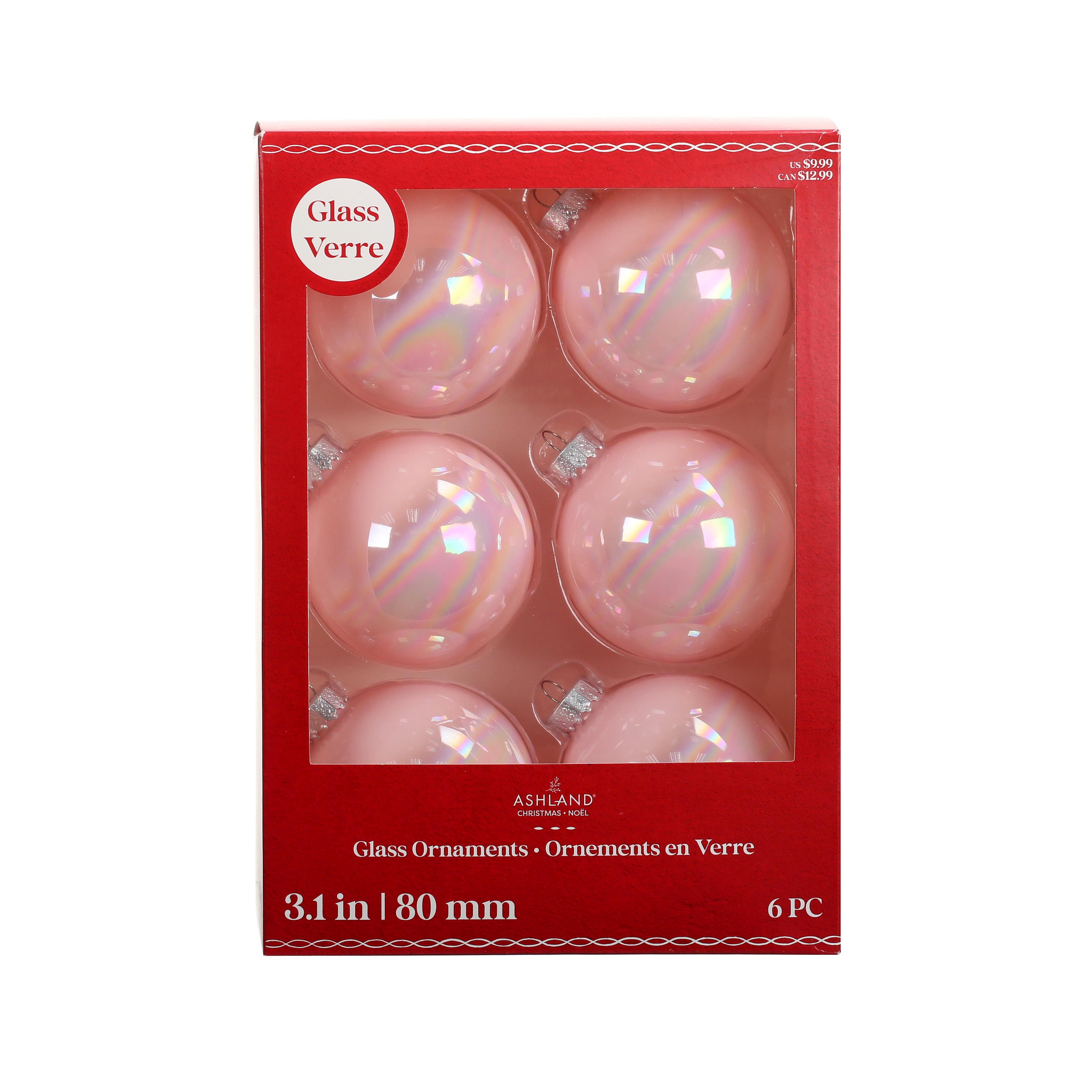 6 Pack 3" Pink Glass Ball Ornaments by Ashland® - Christmas Ornaments | Walmart (US)