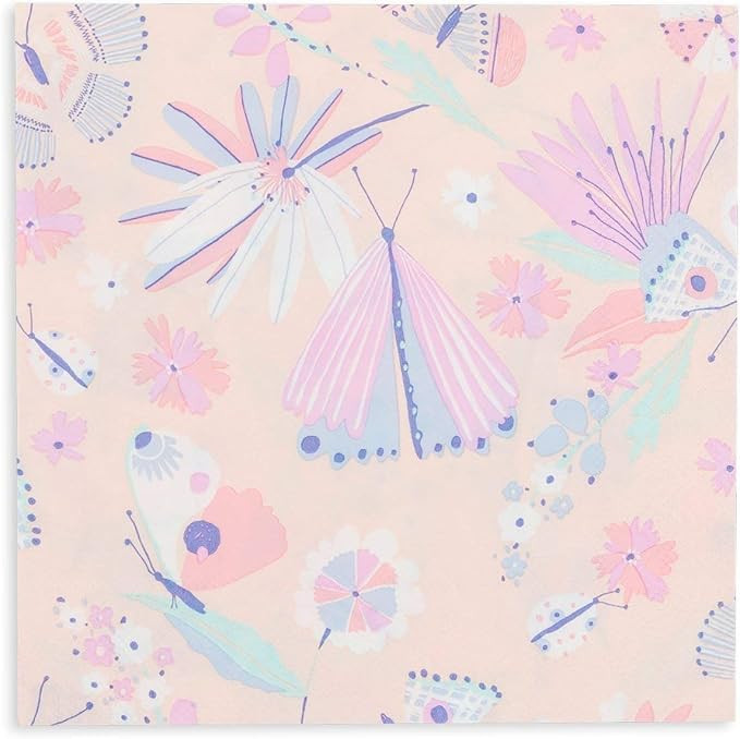 Daydream Society Flutter Butterfly Fairy Garden Paper Party Napkins, Pack of 16 | Amazon (US)