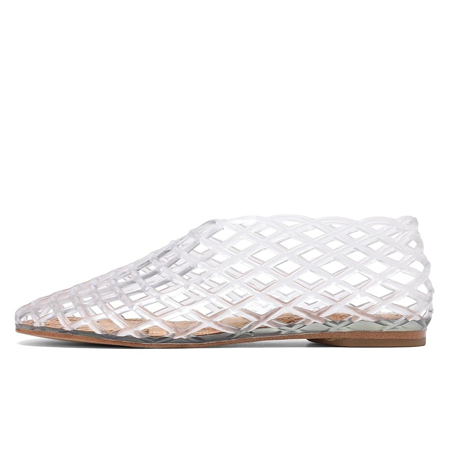 Jelly Mesh Ballet Flats - Comfortable Clear Jelly Shoes, Adult Women's Closed Toe Flats Sandals | Amazon (US)