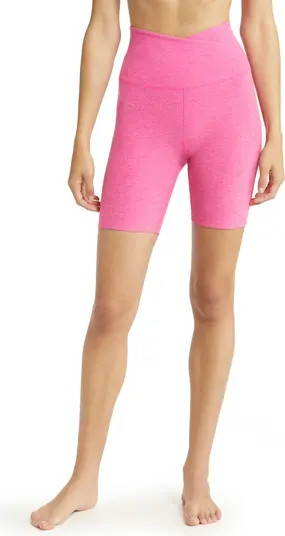 At Your Leisure Space Dye High Waist Bike Shorts | Nordstrom
