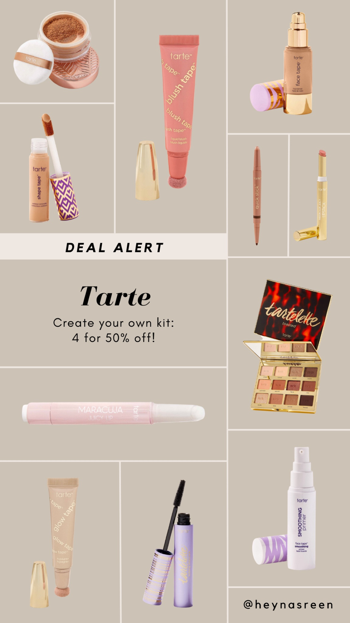 Obsessing over this Tarte deal! Create your own set: buy 4 for 50% off. Linking all my favorites! @tartecosmetics #tartepartner

#LTKStyleTip #LTKSaleAlert #LTKBeauty