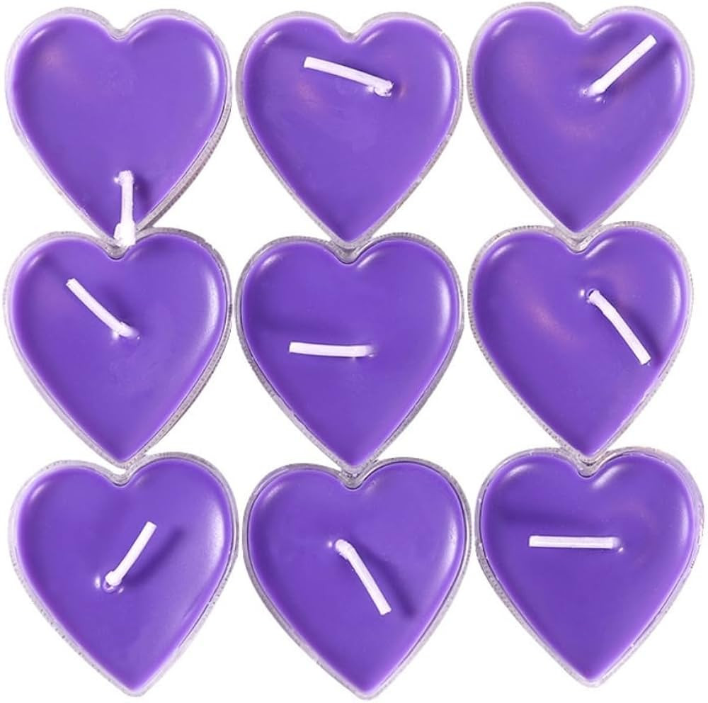 Tea Candles Heart Romantic Candle Small Sweet Wedding Party and Home 1.5-2 Hours Extended Burn Ti... | Amazon (US)