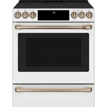 Cafe 30-in Smooth Surface 5 Elements 5.7-cu ft Self and Steam Cleaning Air Fry Convection Oven Sl... | Lowe's
