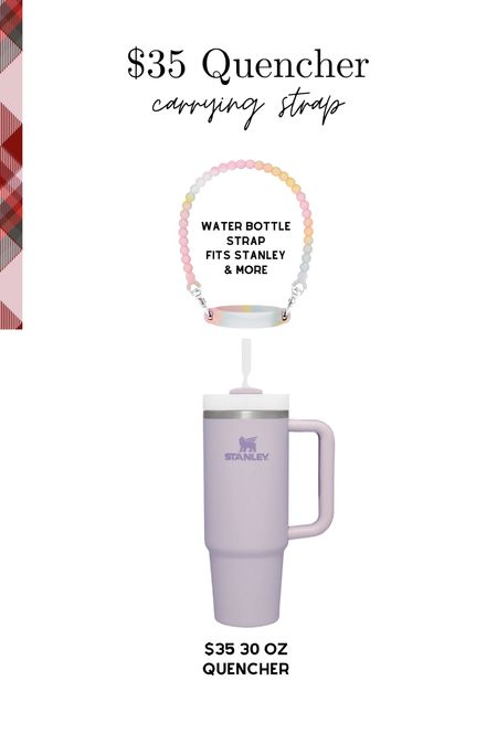 This cute strap fits many water bottles! $35 Stanly quencher 30 ounce multiple colors!

#LTKGiftGuide