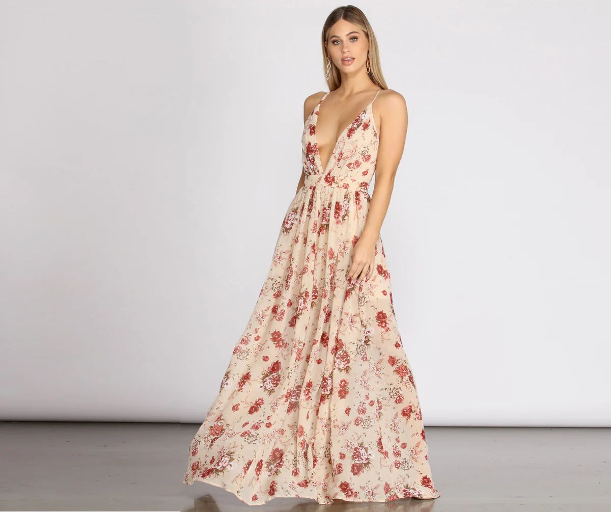 Lydia Floral A-Line Dress | Windsor Stores
