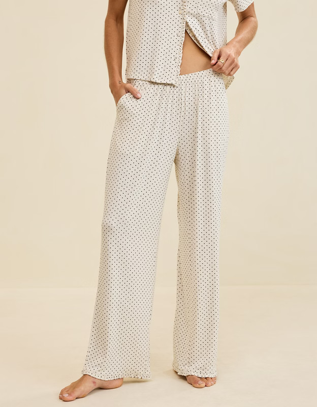 Aerie Real Soft® Ruffle Trouser PJ Pant | American Eagle Outfitters (US & CA)