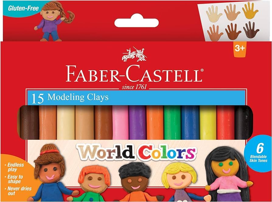Faber-Castell World Colors Modeling Clay - Modeling Clay for Kids - Sensory Play | Amazon (US)