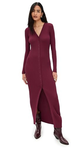 STAUD Women's Maxi Shoko Sweater Dress, Syrah, Red, L | Amazon (US)