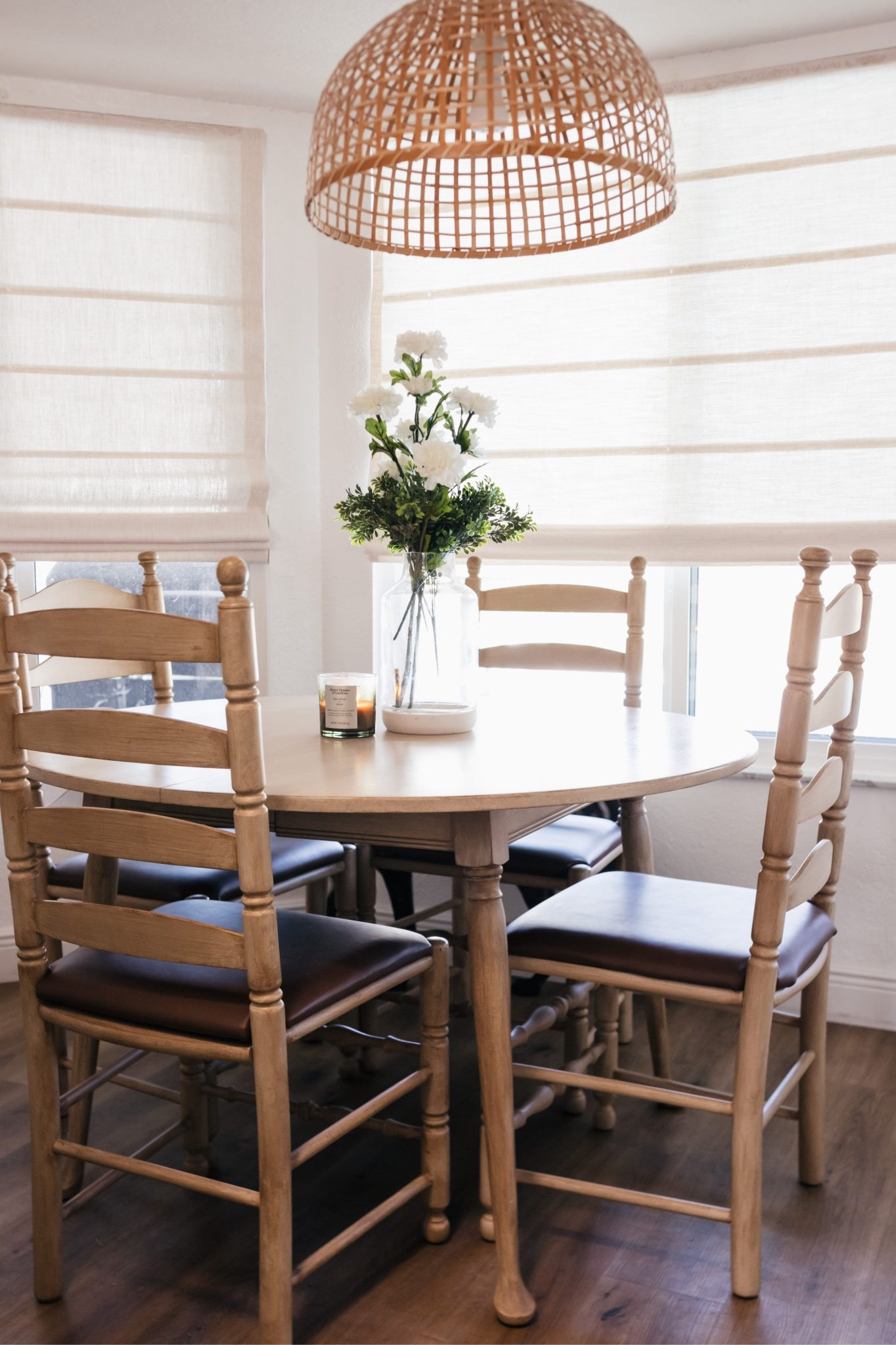 Added some faux zinnia stems to our kitchen. 

Kitchen table centerpiece. Natural beige Roman shades  

#LTKSpringSale #LTKSeasonal #LTKhome