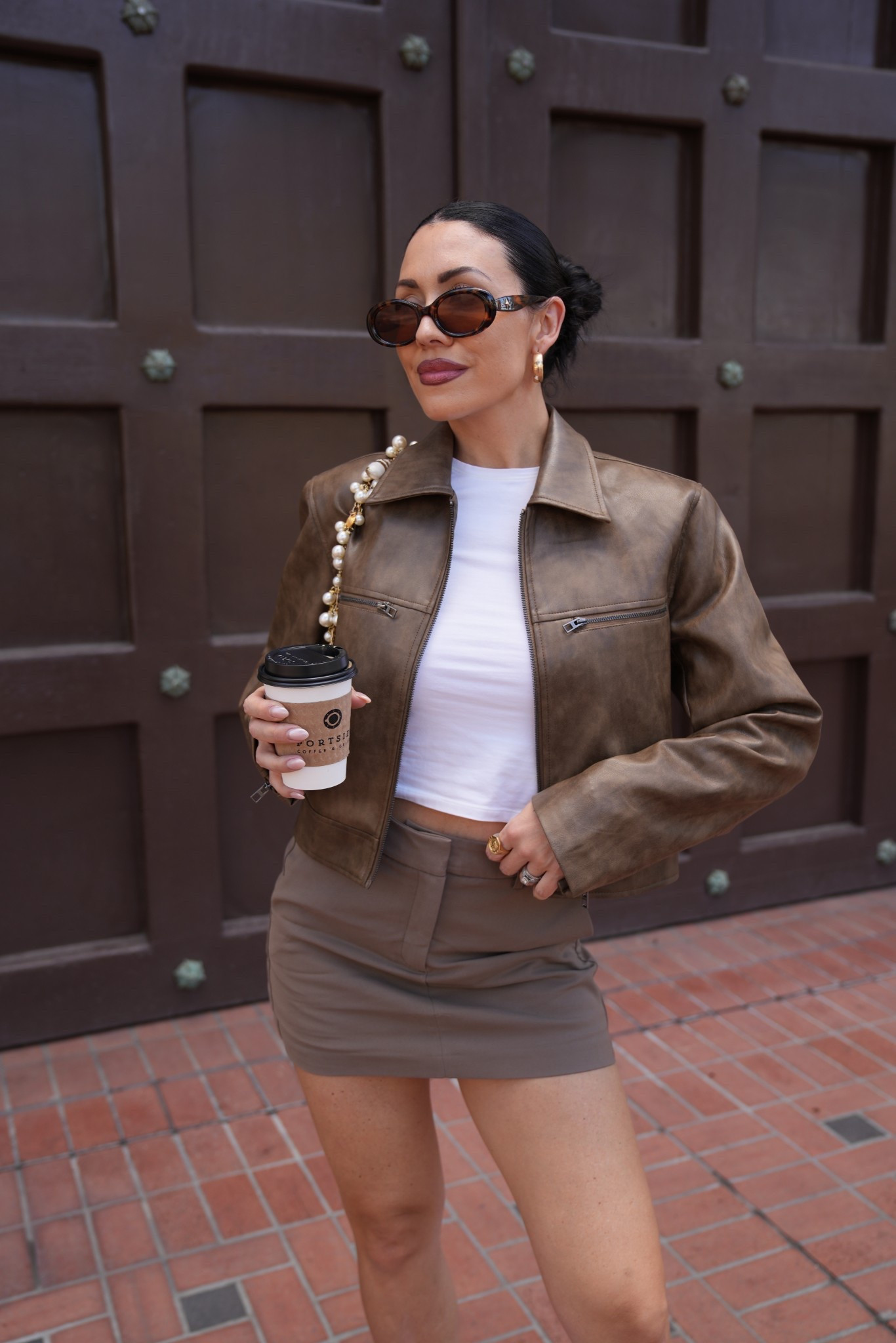 The perfect Spring jacket! It’s from dynamite and I am in a size small. My skirt is also dynamite and I am wearing a size 2! 

Neutral jacket 
Leather jacket 
Skort


#LTKStyleTip #LTKFindsUnder100 #LTKSeasonal