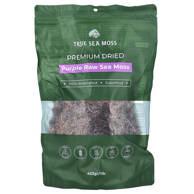 True Sea Moss, Purple Raw Sea Moss , 1 lb (453 g) | iHerb