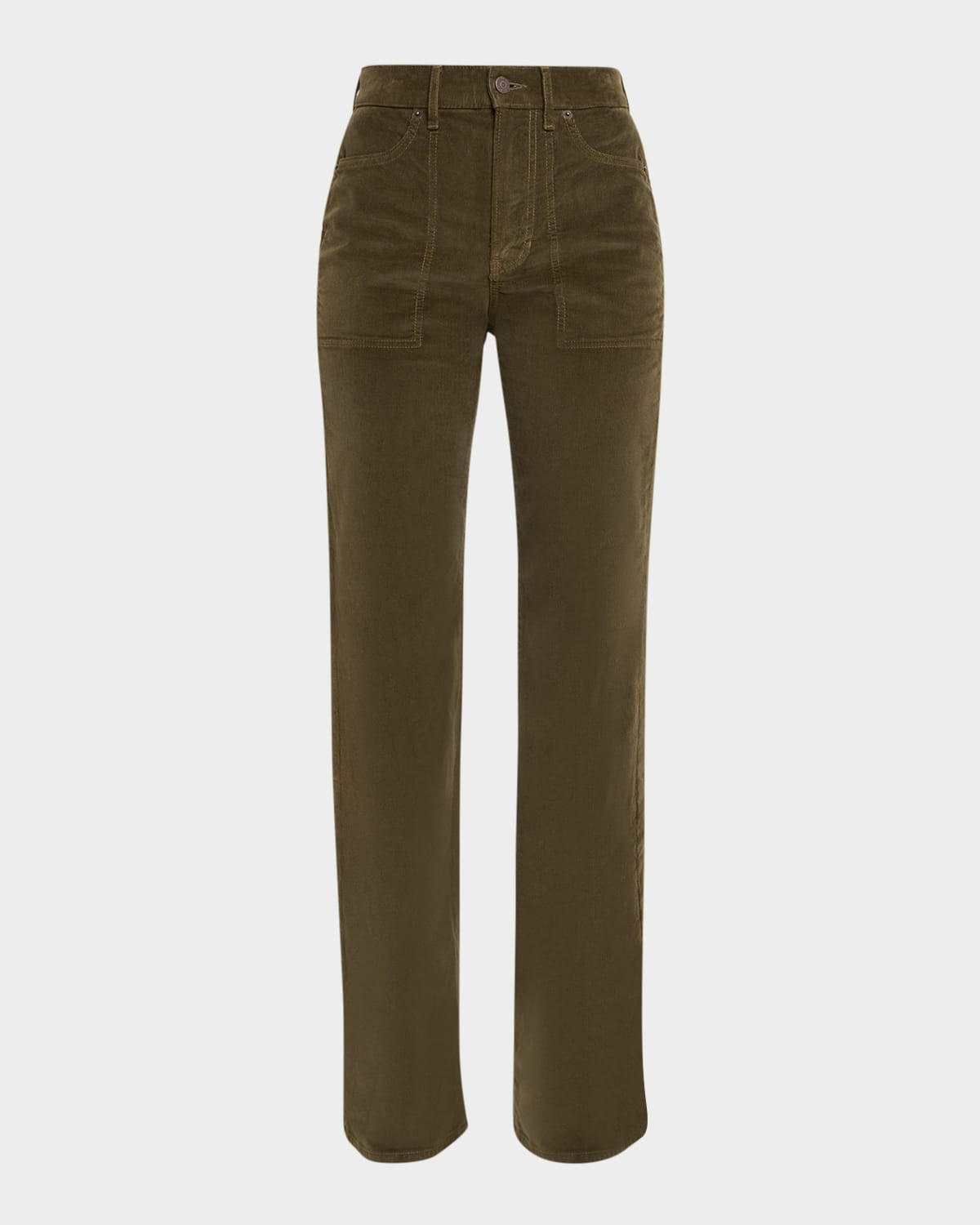 Crosbie High-Rise Wide-Leg Corduroy Jeans | Neiman Marcus