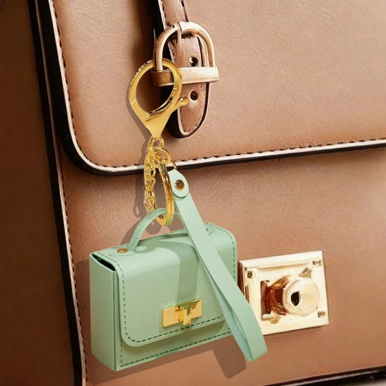 Yeciiwht Stylish Leather Key Chain Mini Bag Keychain, Fashion Keychains Purse Bag Charms Pendant ... | Walmart (US)