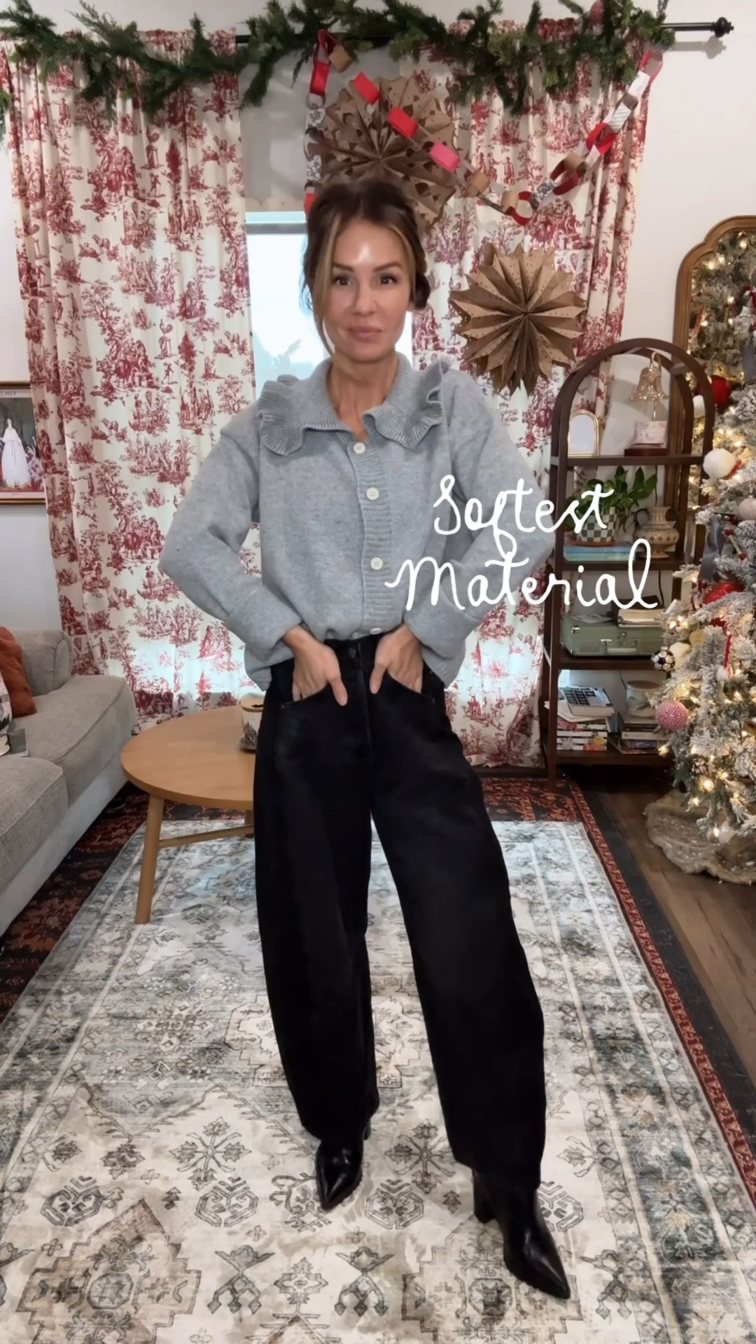 Adorable ruffled collar cardigan. It feels more expensive than the price tag, washes well and is so comfortable! I’m in a small, I could have sized down one but I’ll be keeping this for sure! 🥰


#LTKFindsUnder100 #LTKFindsUnder50 #LTKootd