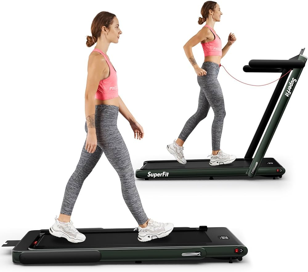 Goplus 2 in 1 Folding Treadmill, 2.25HP Superfit Under Desk Electric Treadmill, Installation-Free... | Amazon (US)