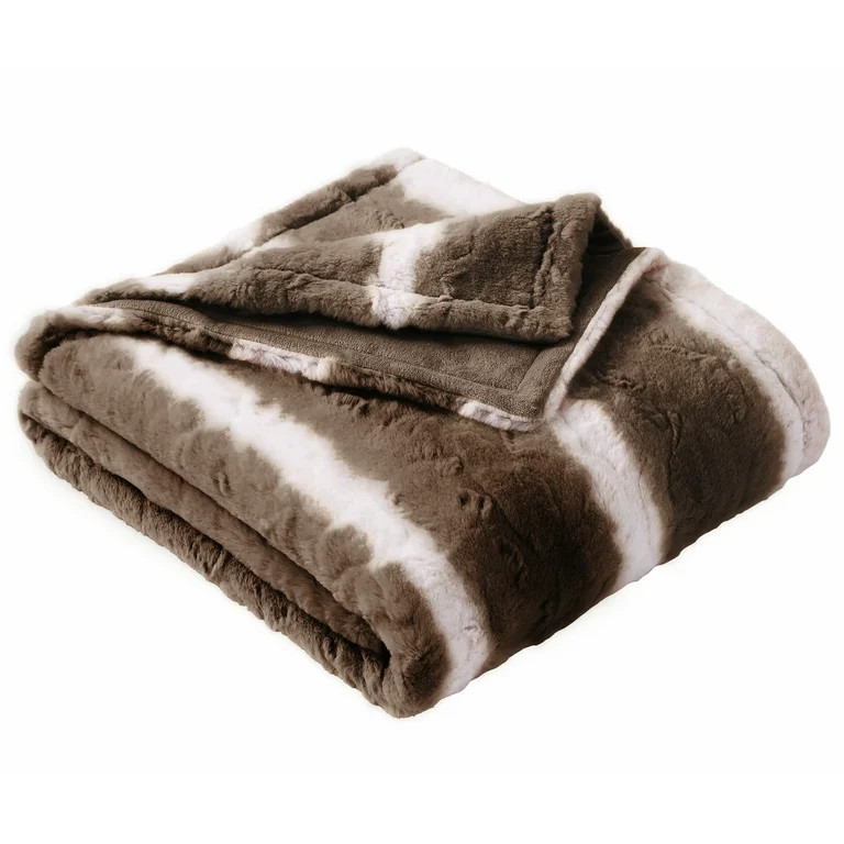 Better Homes & Gardens Brown Ombre Faux Fur Throw, 50" x 72", Adult/Teen | Walmart (US)