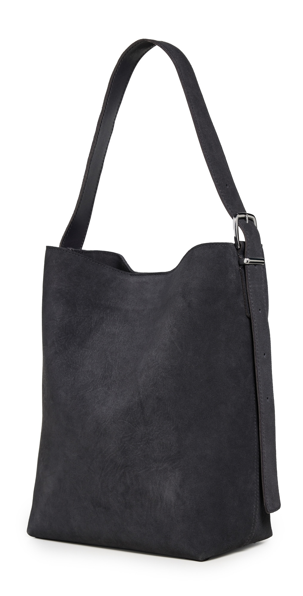 Madewell Essentials Bucket Tote Suede Charcoal Suede One Size | Shopbop