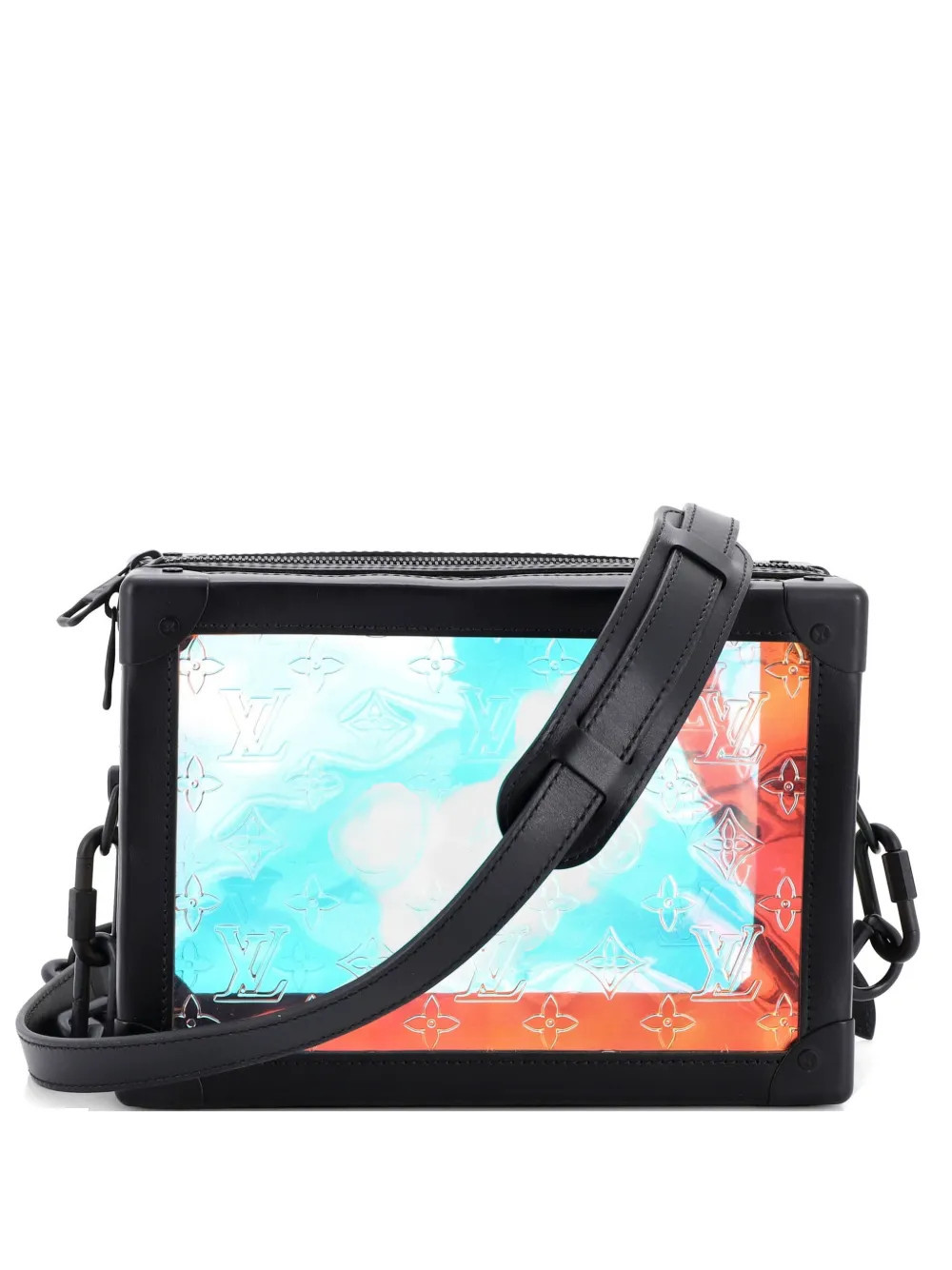 Louis Vuitton Pre-Owned Soft Trunk Bag Limited Edition Dark Monogram Prism PVC crossbody bag - Black | Farfetch Global