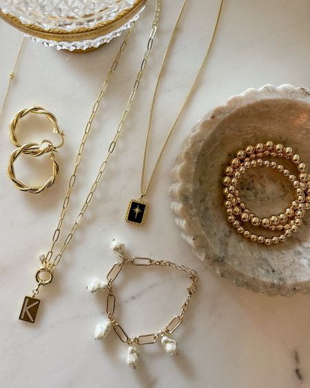 Affordable fashion jewelry I’ve added to my collection recently! The initial necklace is my favorite and would make a great Mother’s Day gift!

#LTKfindsunder50 #LTKstyletip #LTKbeauty