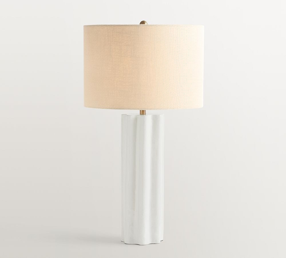 Mira Ribbed Ceramic Table Lamp (27") | Pottery Barn (US)