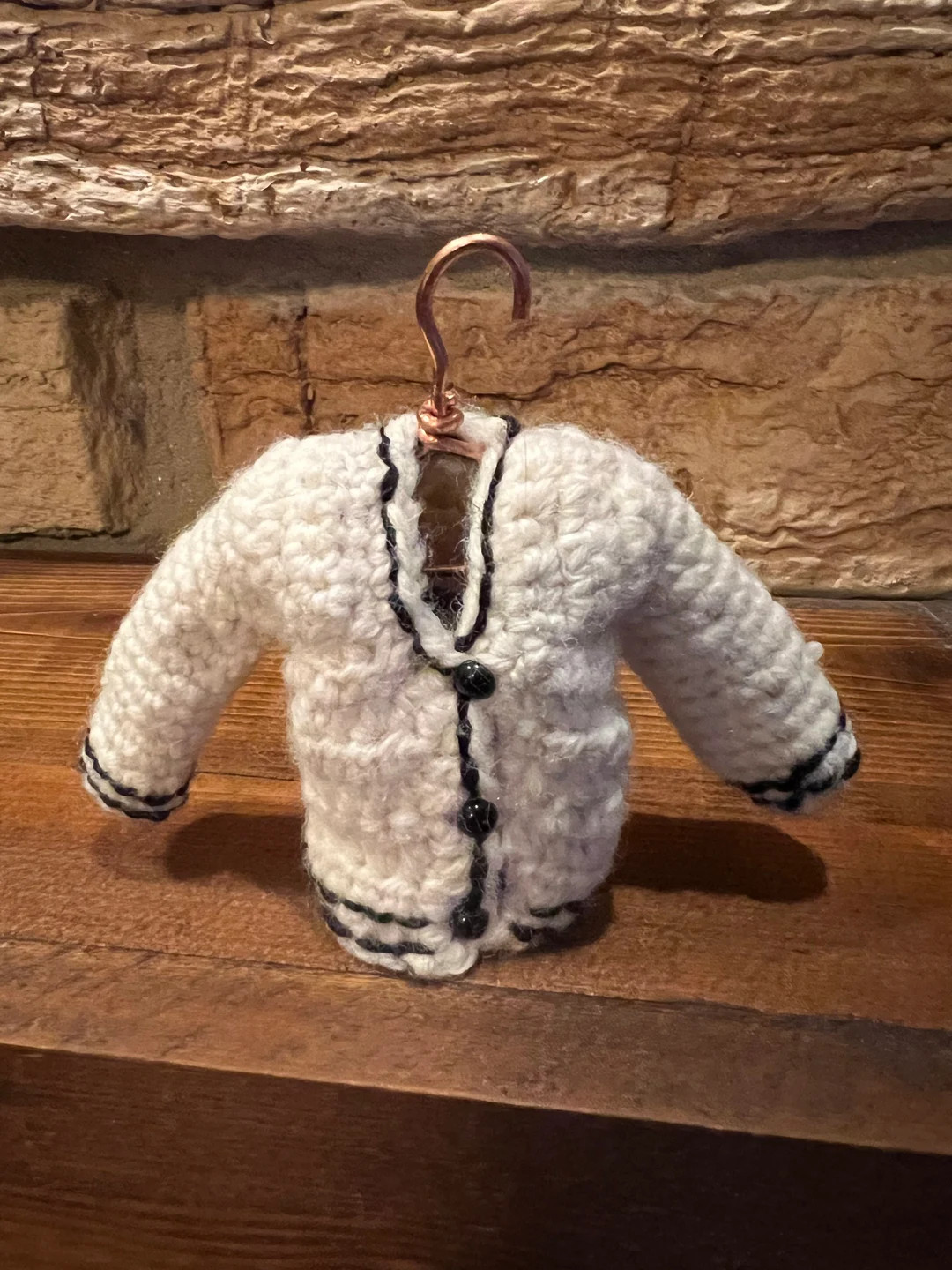 Elf on the shelf Barbie doll sized clothing - Cardigan inspired- striped and silver stars Crochet... | Etsy (US)