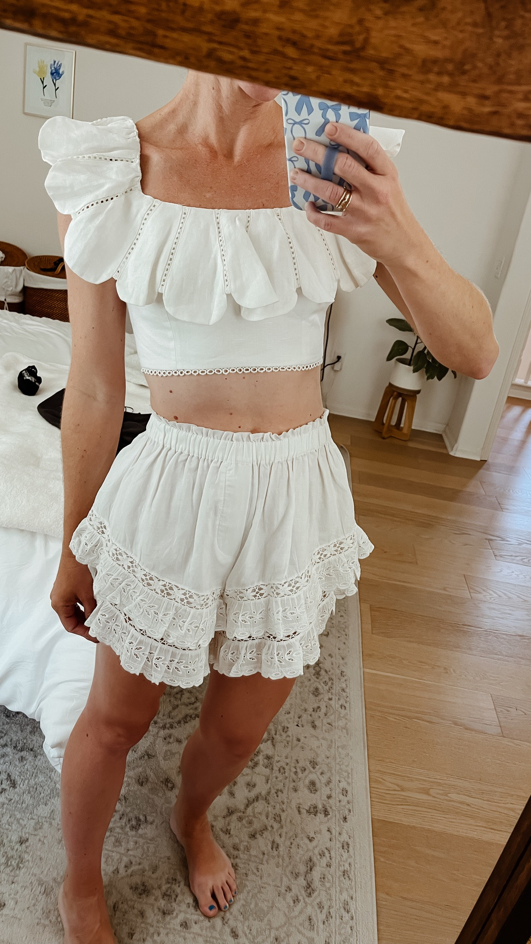 Saw this crop top on @brittanyksansone and thought it was so cute. It’s adorable on and comfortable made of linen and a bit of elastine around the straps. Functional zipper up the back for ease. It’s a bit of an investment but would be great for a bride to be for wedding festivities. Fits TTS, wearing a small.

#LTKSeasonal