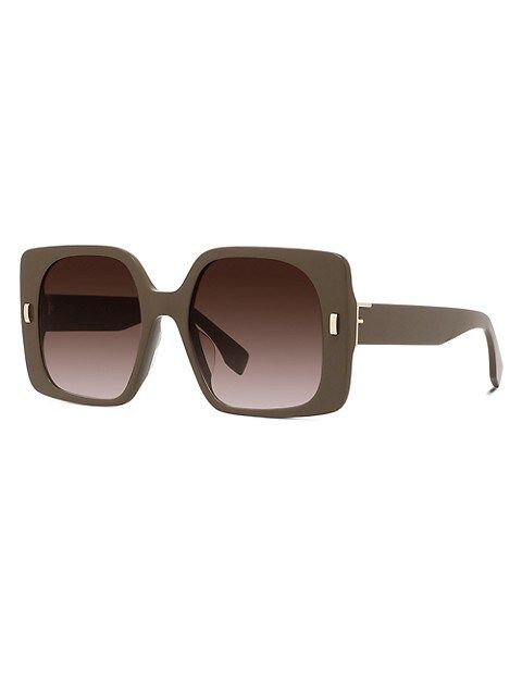 Fendi First 53MM Square Sunglasses | Saks Fifth Avenue