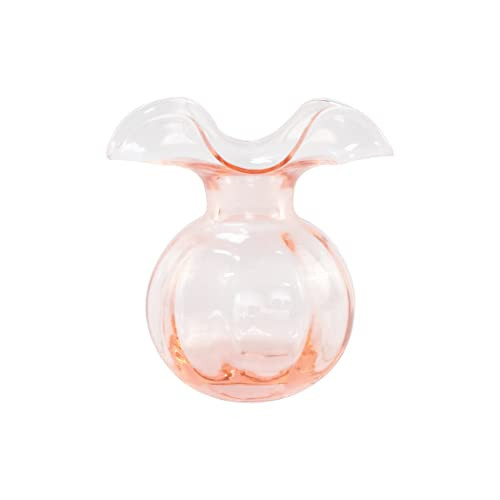 Vietri Hibiscus Glass Pink Bud Vase, 5.5" H Glass Flower Vase, Living Room Decor Glass Vase | Amazon (US)