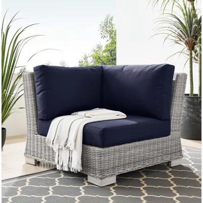 Modway Conway Outdoor Patio Wicker Rattan Corner Chair | Wayfair North America