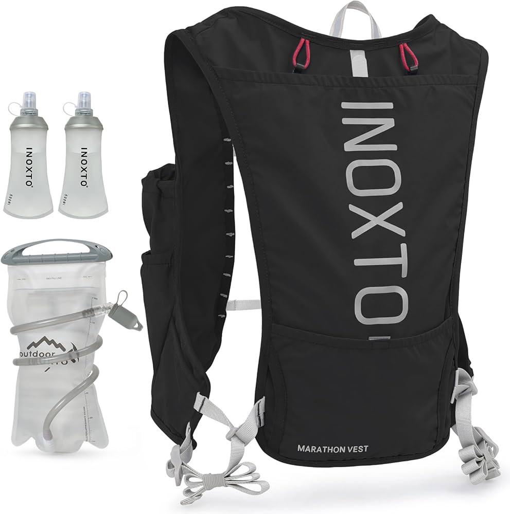 INOXTO Running Hydration Vest Backpack,Lightweight Insulated Pack with 1.5L Water Bladder Bag Day... | Amazon (US)