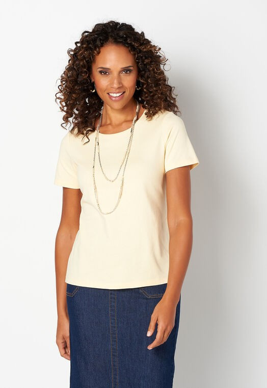 Short Sleeve Jewel Neck Tee - CBK Web Store | Christopher & Banks (US)