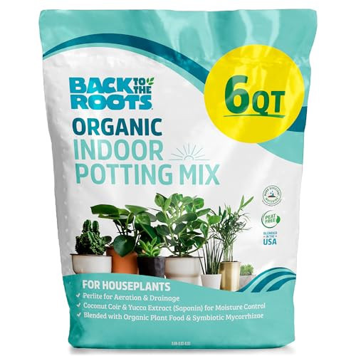 Back to The Roots 100% Organic Indoor Potting Mix (6 Quart), Promotes Healthy Houseplant Growth, Made in The USA | Amazon (US)