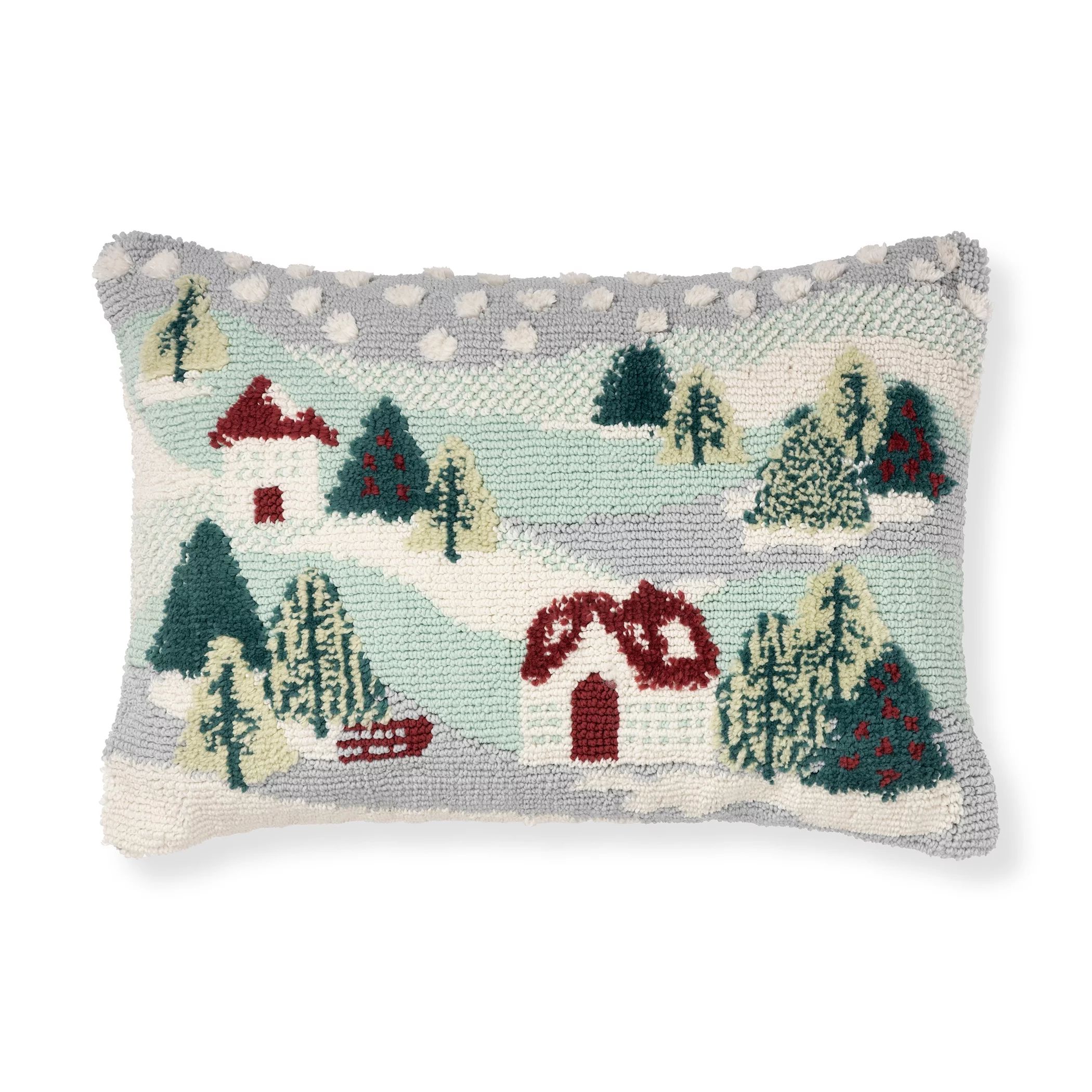 Better Homes & Gardens Holiday Village Outdoor Throw Pillow, 14" x 20" Oblong, Multi-Color - Walm... | Walmart (US)