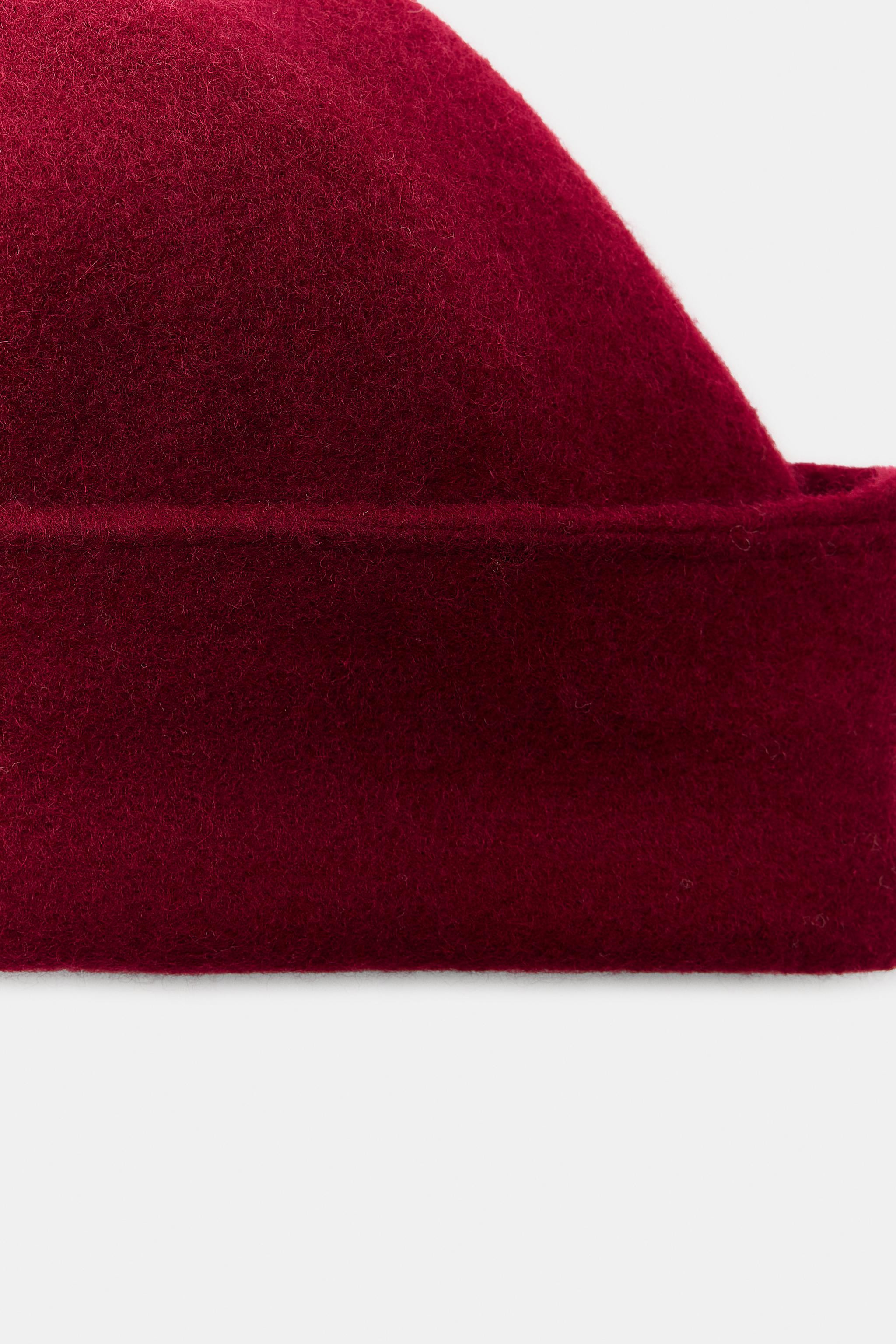 100% WOOL BEANIE WITH TURN-UP BRIM | Zara UK