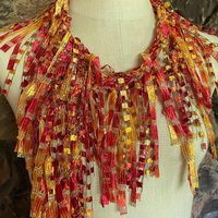 Orange Scarf For Women, Accessories, Sparkly Necklace, Best Gift Sister, Sunny Summer Scarf, Fabric Gift Under 30 | Etsy (US)