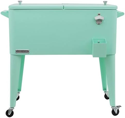 Permasteel PS-A203-MT 80 Quart Portable Rolling Patio Cooler, Mint | Amazon (US)