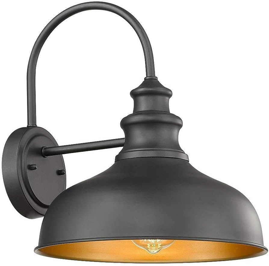 Bestshared Outdoor Gooseneck Barn Light Outdoor Wall Sconce Farmhouse Exterior Wall Mount Light V... | Amazon (US)