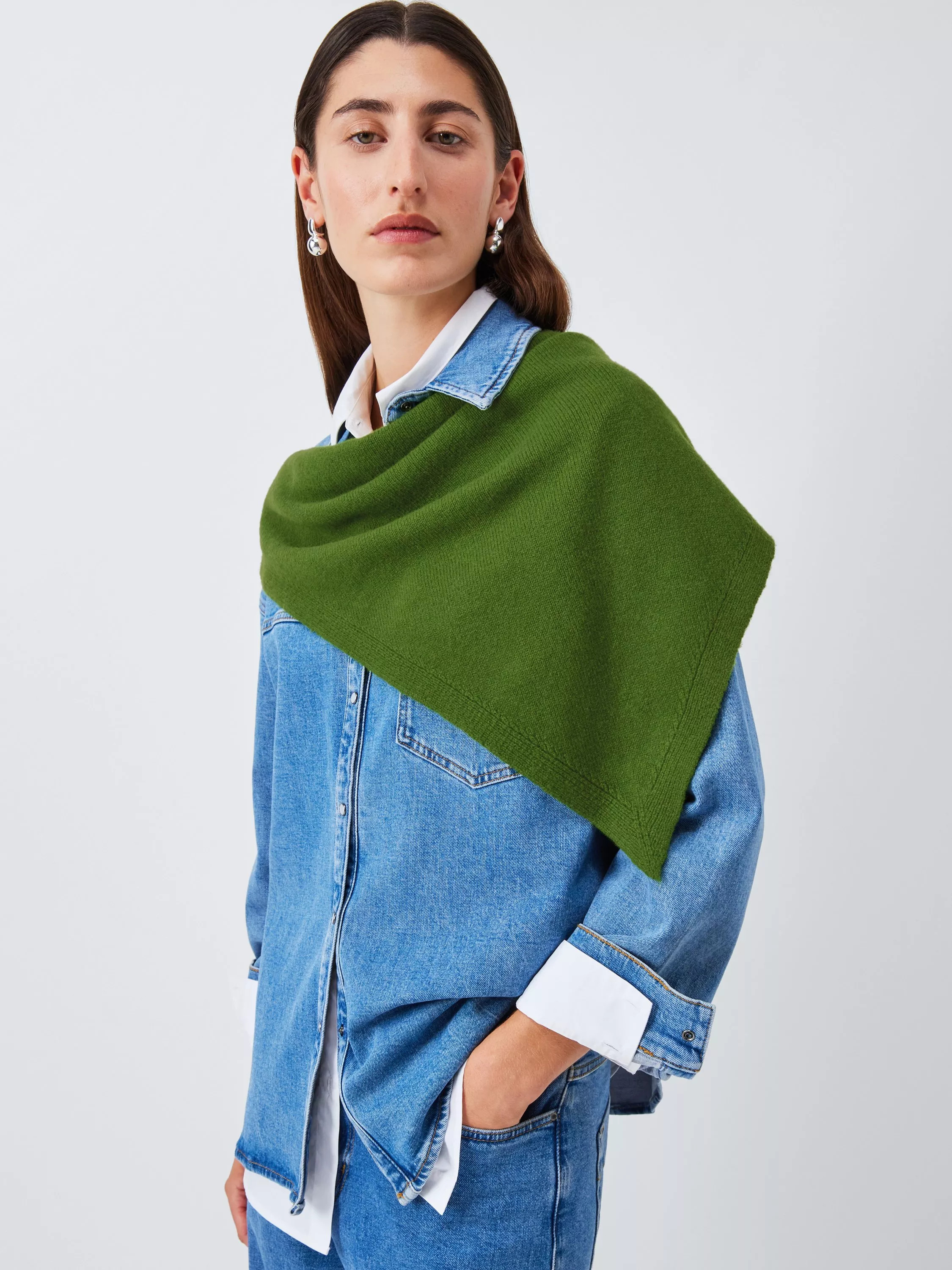 John Lewis Wool Blend Knit Bandana Scarf | John Lewis (UK)