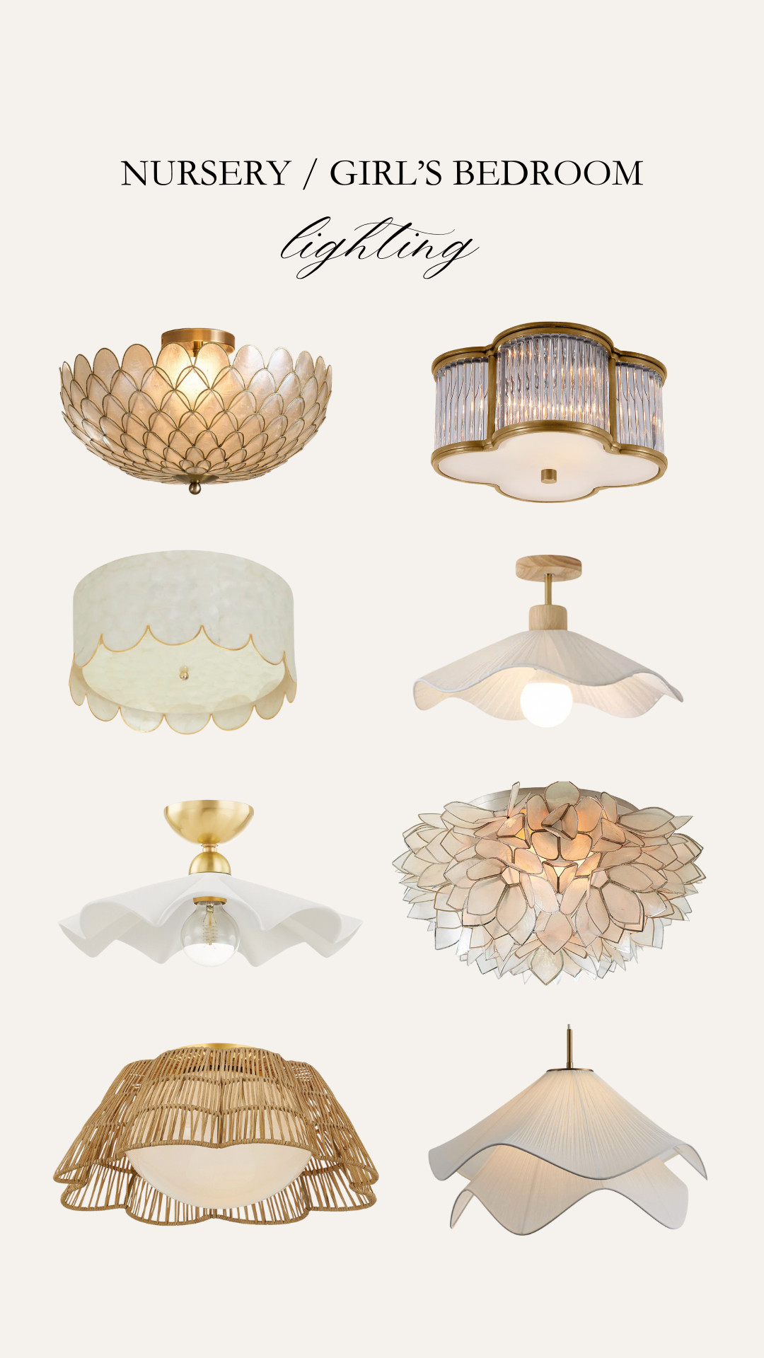 The sweetest lights for a girl's bedroom or nursery at all price points!  

 #LTKHome #LTKStyleTip