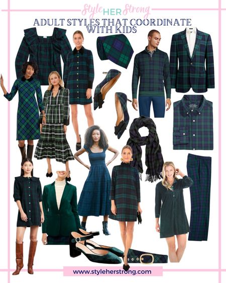 Blackwatch plaid coordinating family style, holiday outfit, family Christmas card photo outfit, Tuckernuck, talbots, j.crew, hill house home, lands end, preppy

#LTKfamily #LTKSeasonal #LTKHoliday