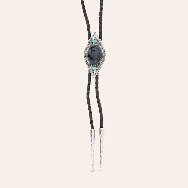 Cowgirl Confetti Final Touch Gray & Silver Bolo Tie | Cavender's