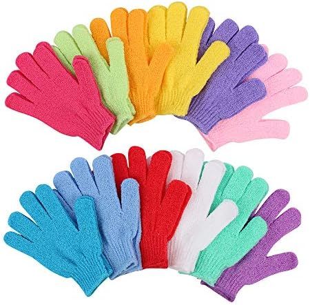 Amazon.com: 12 Pairs Double Sided Exfoliating Gloves Body Scrubber Scrubbing Glove Bath Mitts Scr... | Amazon (US)