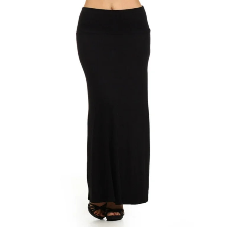 Women's Ultra Comfort Stretch Maxi Skirt Relaxed Fit for Everyday Elegance | Walmart (US)