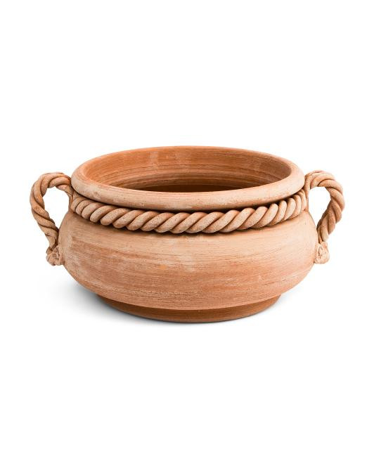 15.5in Rope Handle Terracotta Planter | TJ Maxx