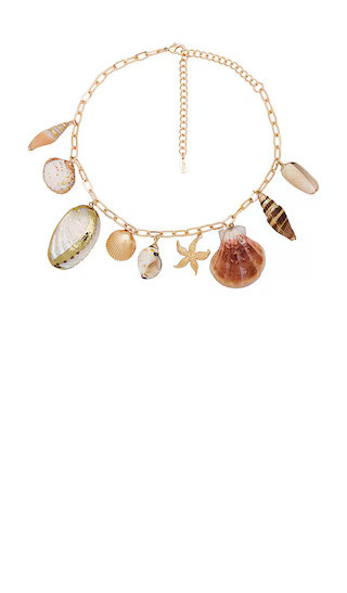Ettika Private Island Assorted Shell Necklace in Metallic Gold. | Revolve Clothing (Global)