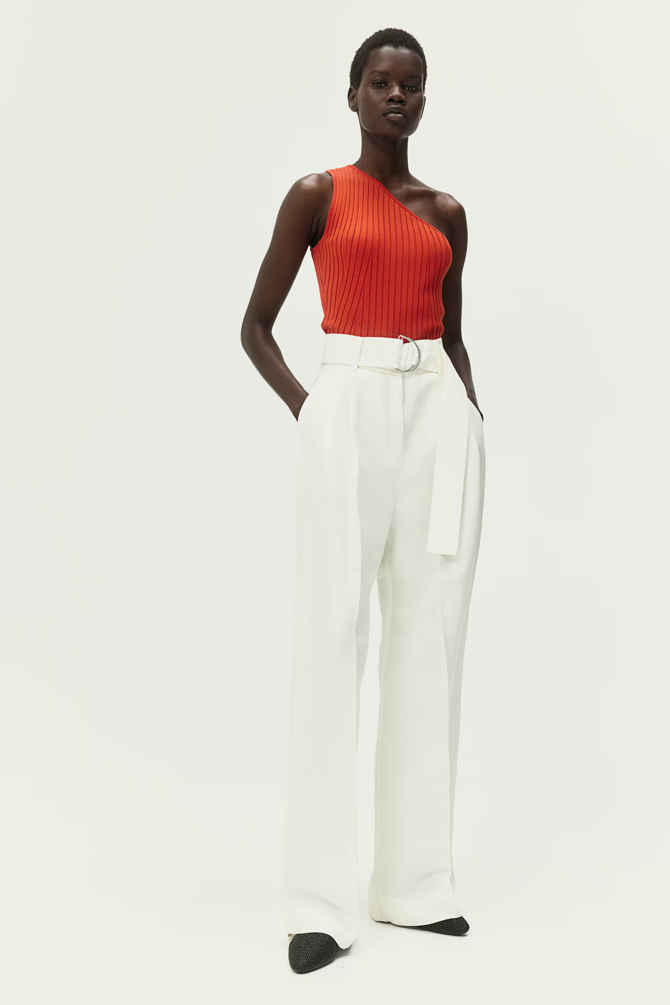 One-shoulder Rib-knit Top | H&M (US + CA)