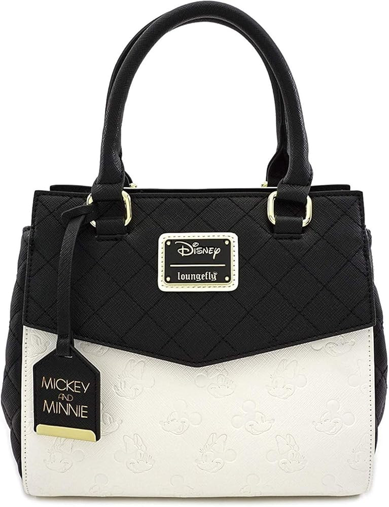Loungefly x Minnie and Mickey Mouse Debossed Heads Handbag (One Size, Multicolored) | Amazon (US)