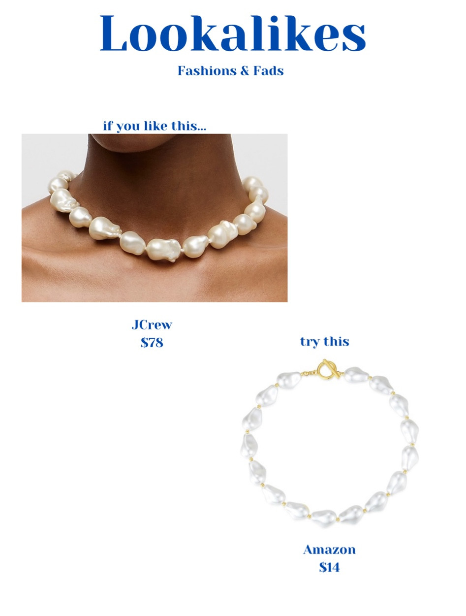 My friend has been wanting this JCrew necklace for ages but it’s so pricey… found a much cheaper dupe at Amazon!




Pearl choker
Pearl necklace
Pearl chain
JCrew dupe
JCrew lookalike
Amazon dupe
Amazon lookalike


#LTKFallSale #LTKStyleTip #LTKFindsUnder50