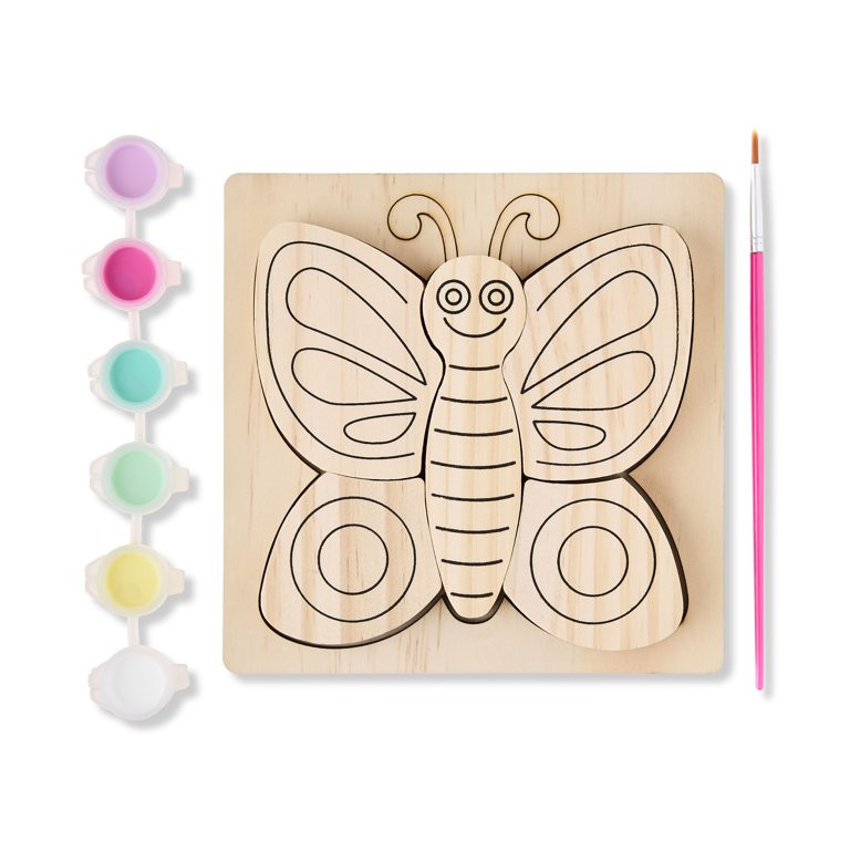 Easter Paint Your Own Wood Butterfly Puzzle Art Kit, by Way To Celebrate | Walmart (US)